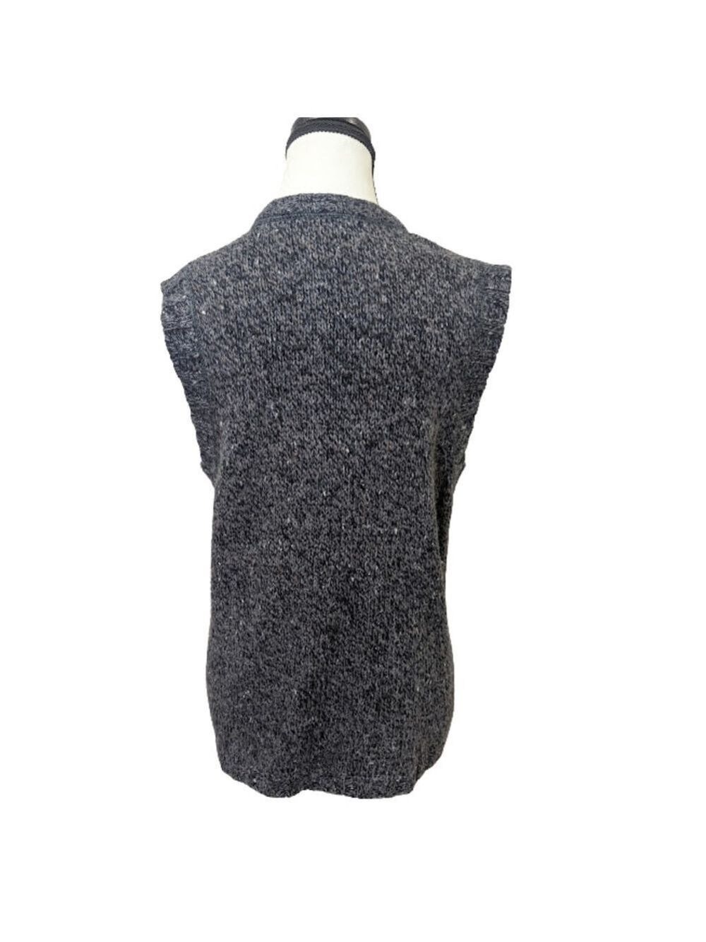 Woolrich Cardinal Embroidered Zip Sweater Vest Black Heather Size M Cottagecore - Picture 7 of 16